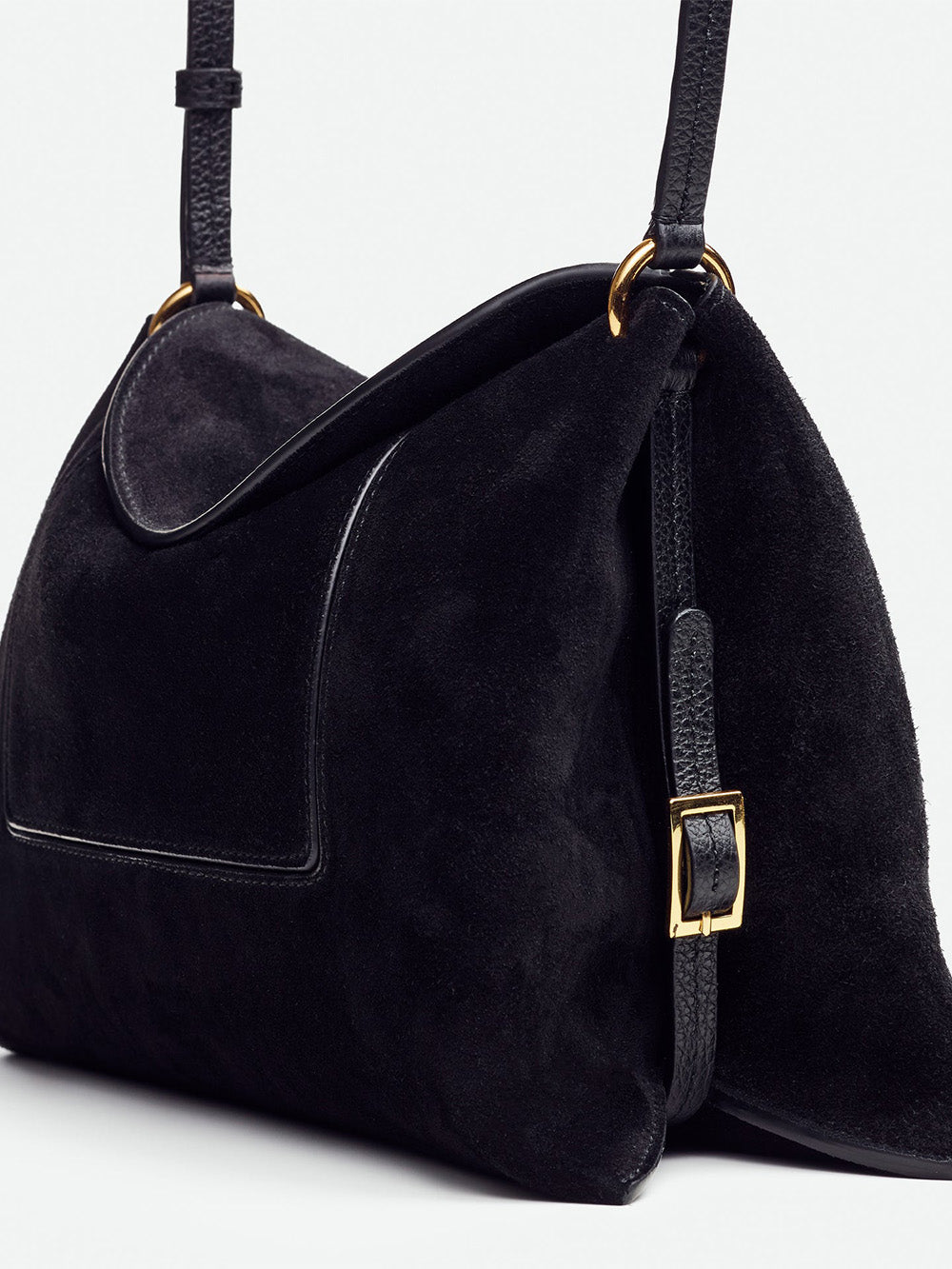 PENELOPE SLOUCH BLACK SUEDE BAG