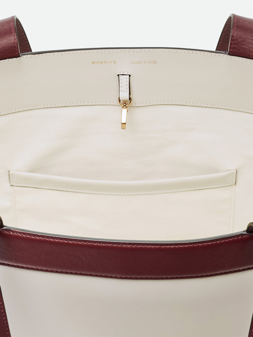 TOTE IDA MEDIUM BUTTERCREM & BORDEAUX