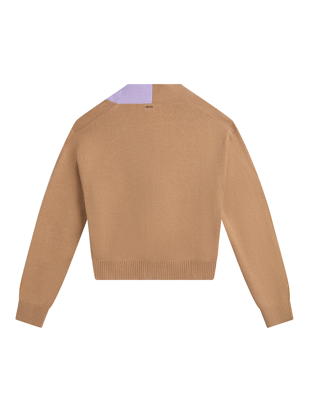 CARDIGAN LOU CONTRAST CAMEL & PARME