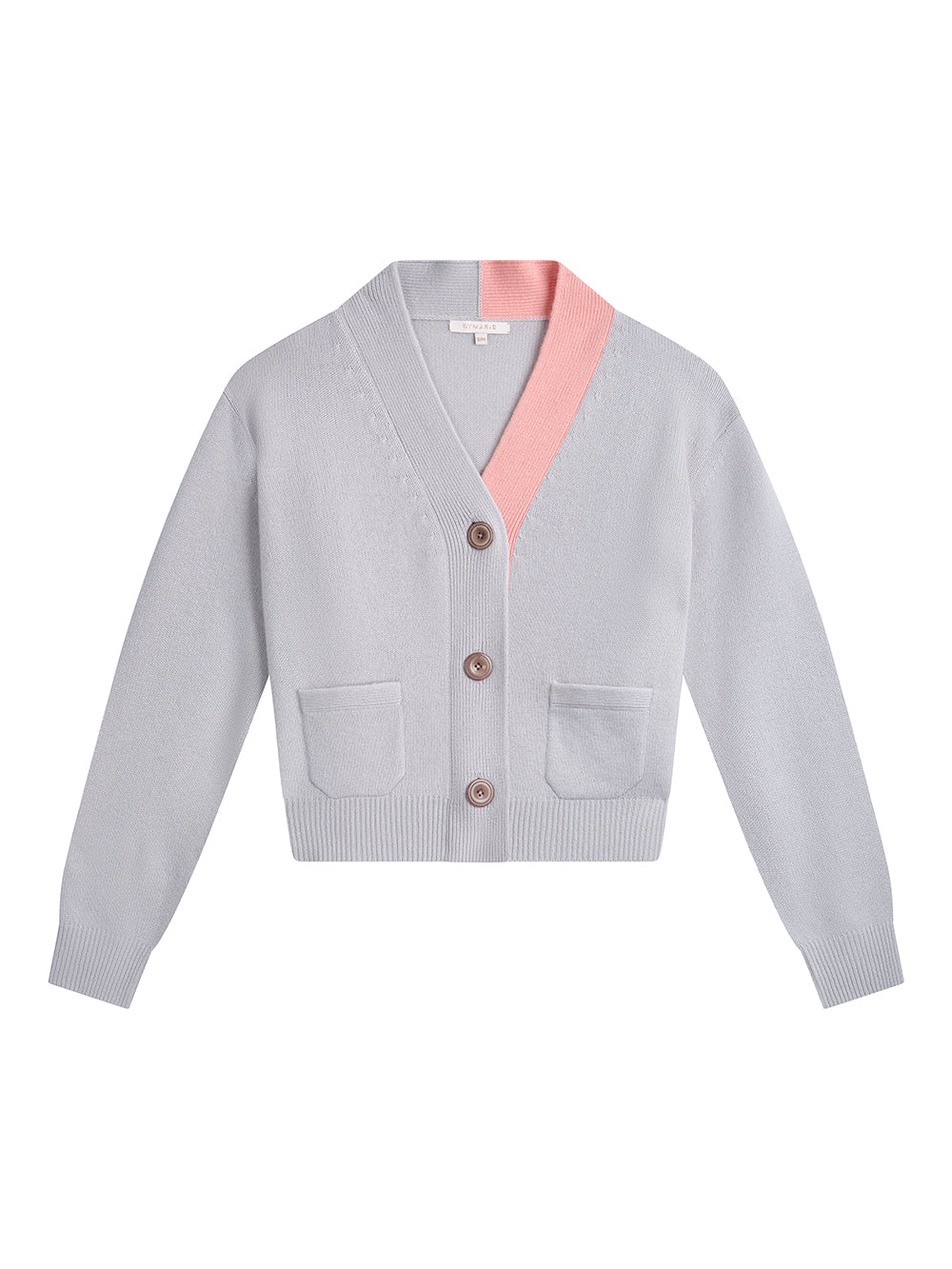 CARDIGAN LOU CONTRAST GALET & PÊCHE