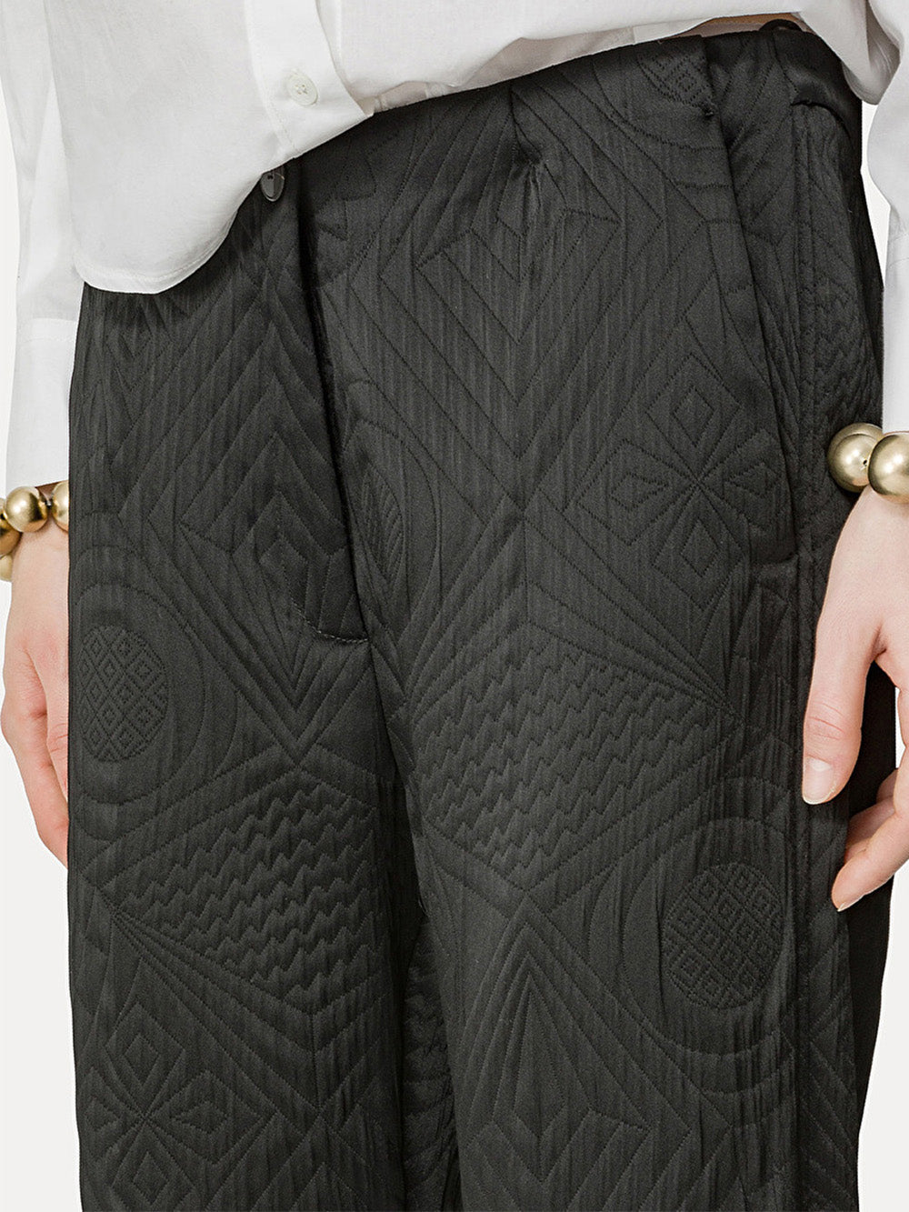 QUILTED COUTURE PANTS