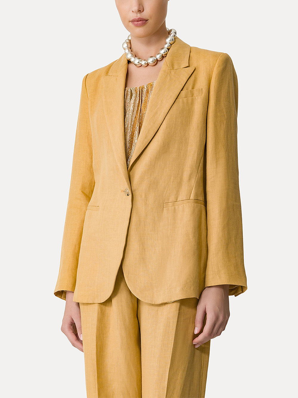 GRANO FITTED LINEN JACKET