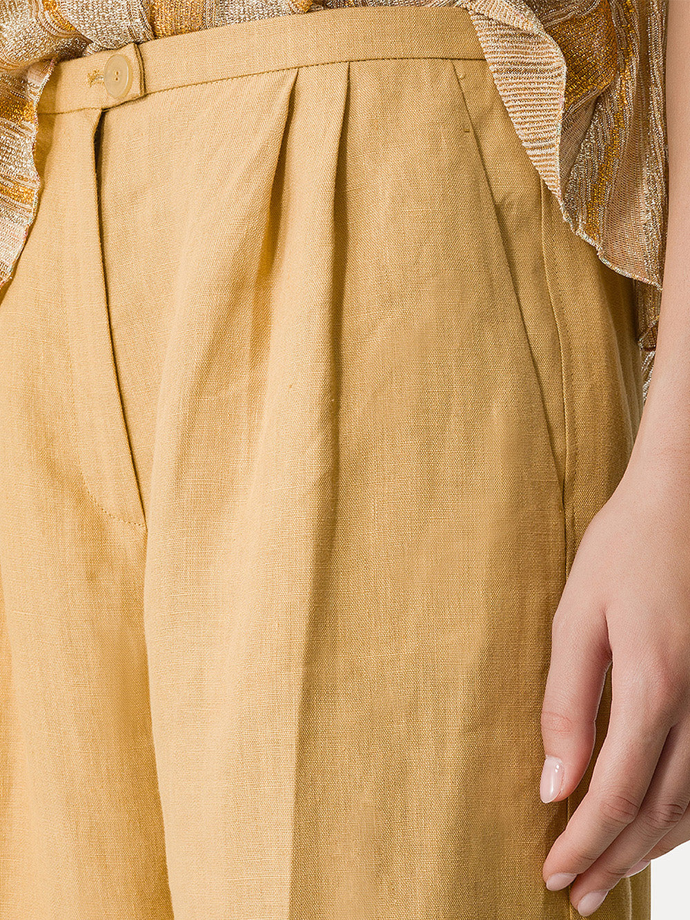 GRANO LINEN PLEATED PANTS