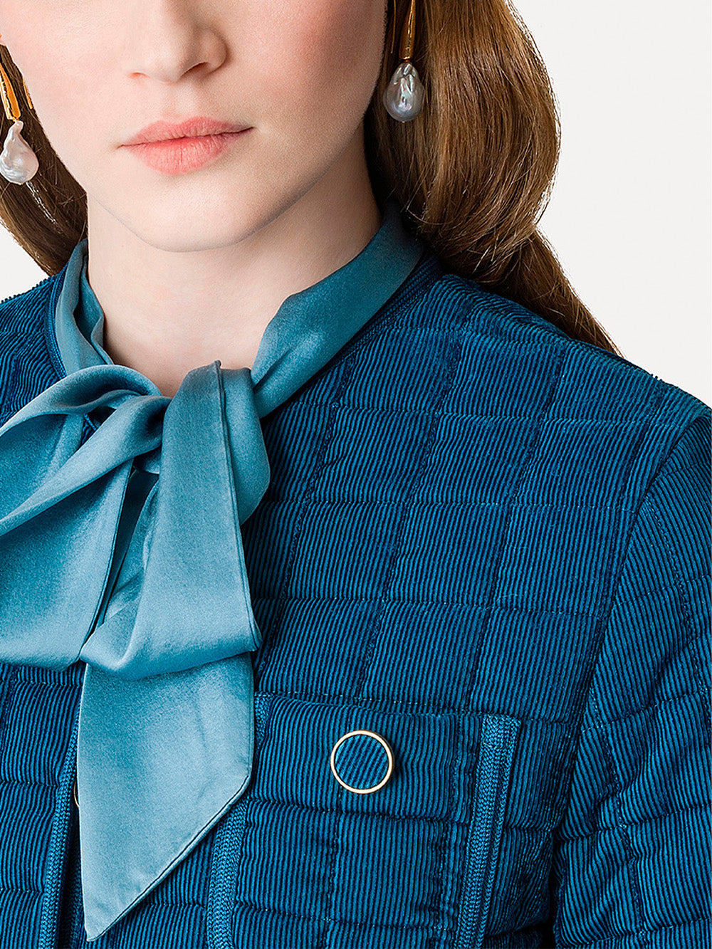 VESTE VELOURS MATELASSÉE