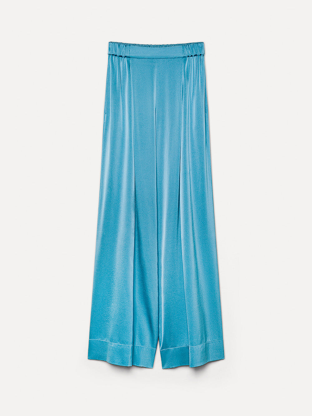 PANTALON EN SATIN DE SOIE CERULEO