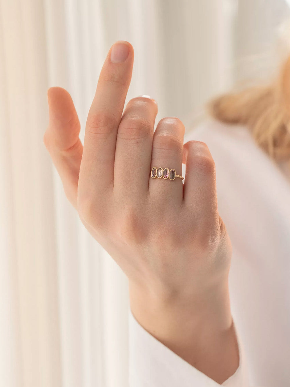 PINK TOURMALINE MULTI RING