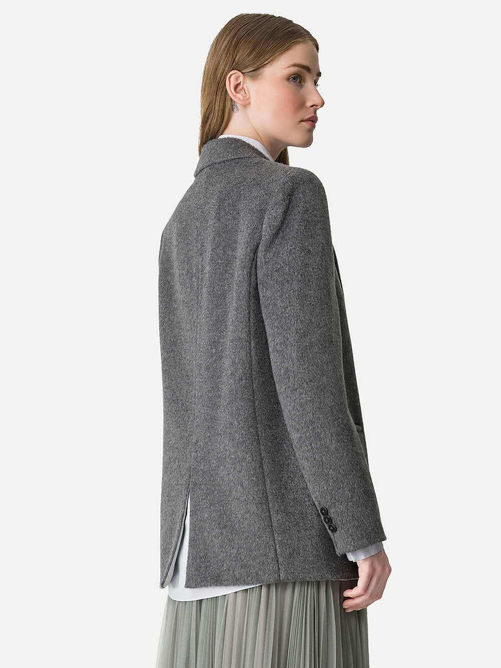 VESTE BLAZER MOHAIR GRIS
