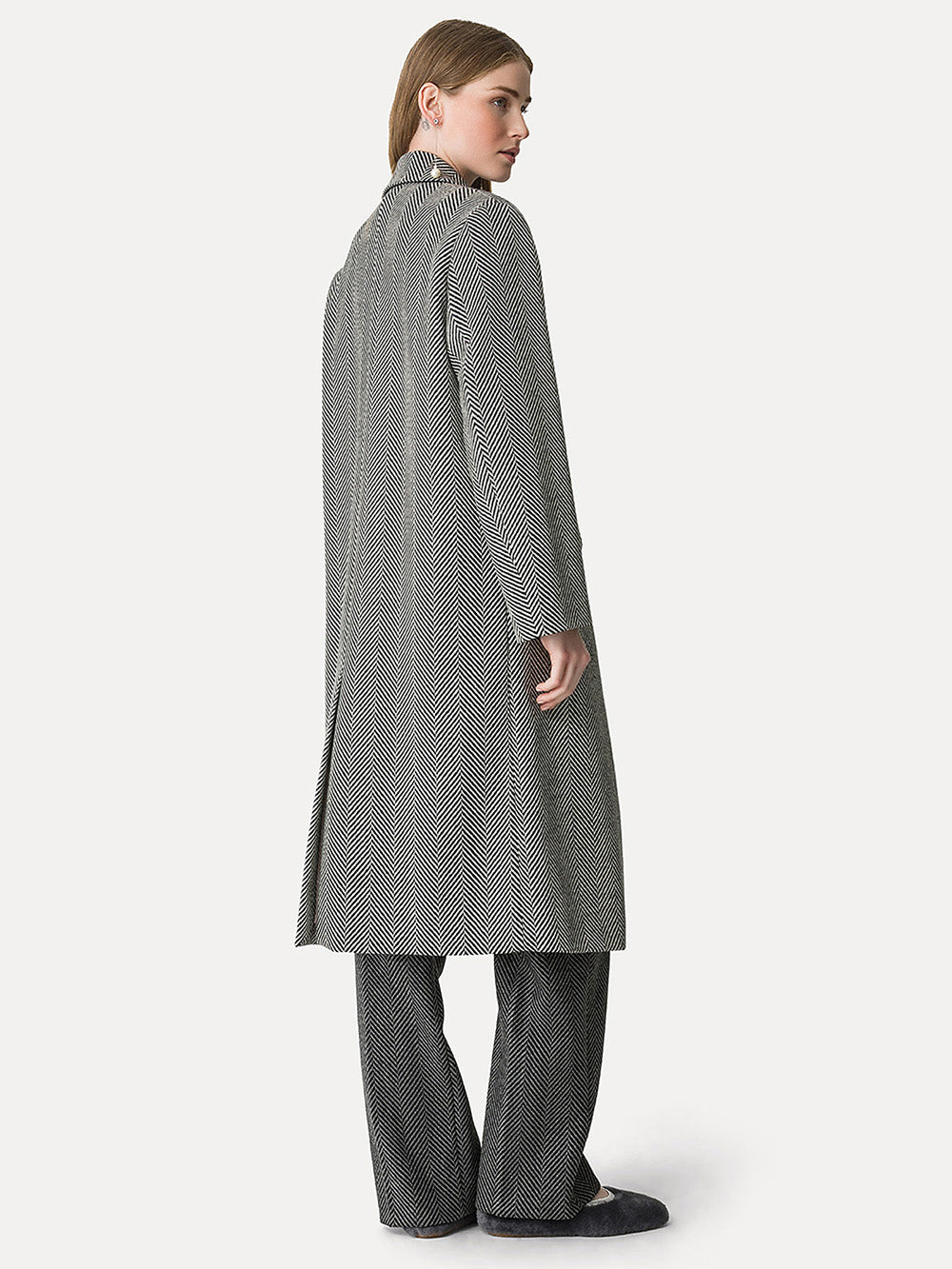 MANTEAU CHEVRON EN LAINE