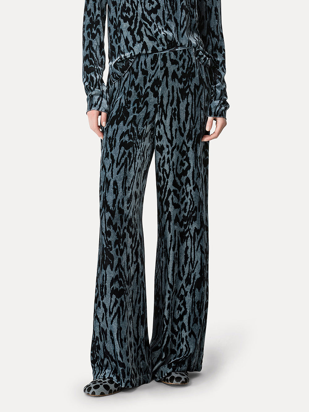 PANTALON VELOURS MOIRÉ STONE
