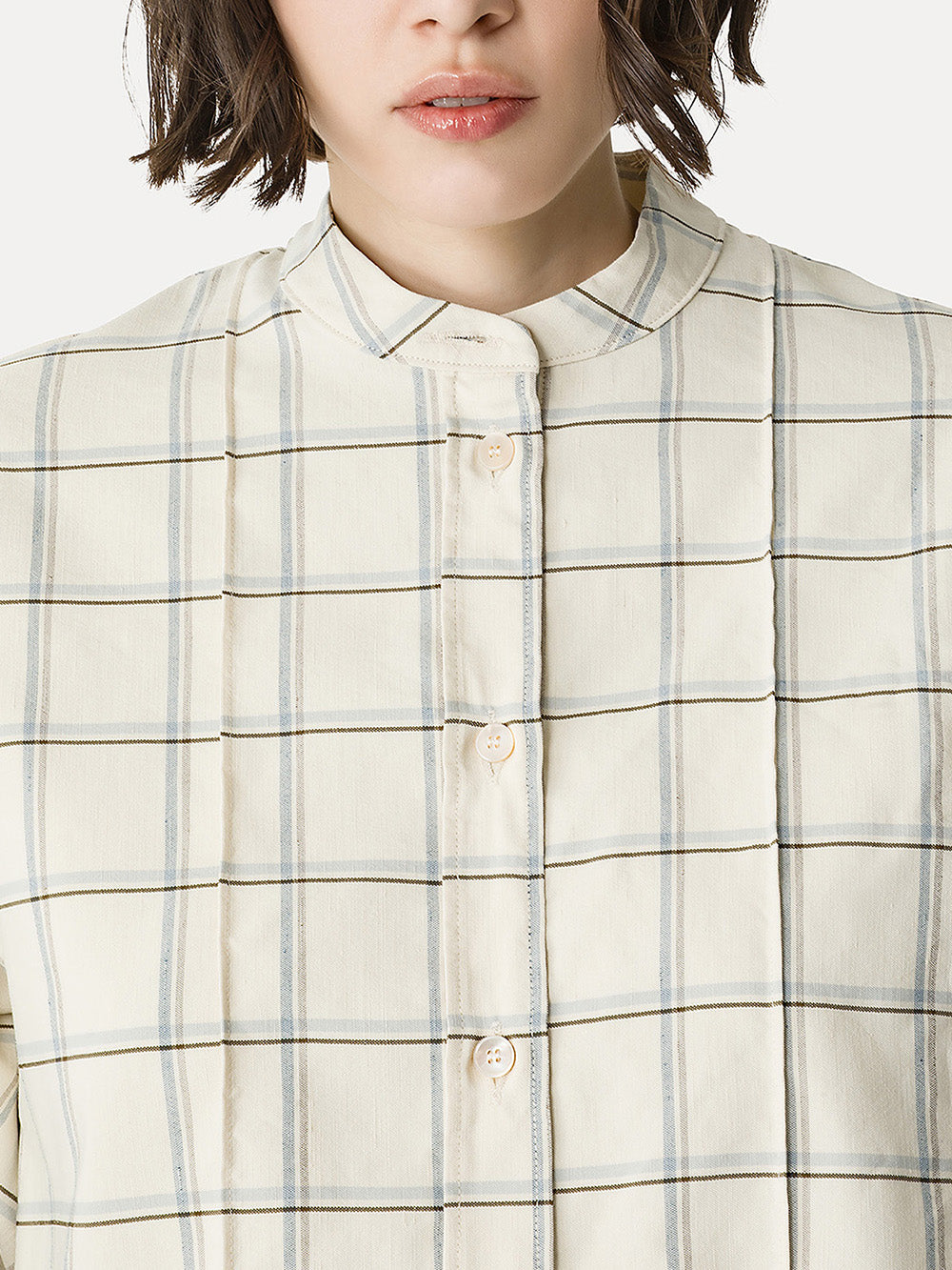 CHEMISE TARTAN COL MAO