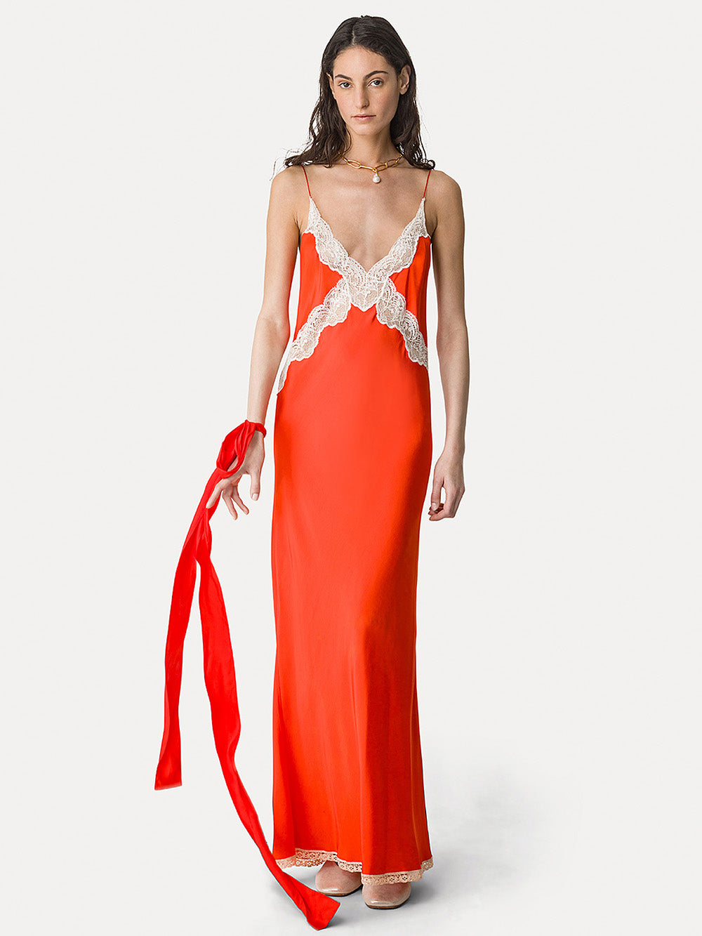 RED LINGERIE DRESS