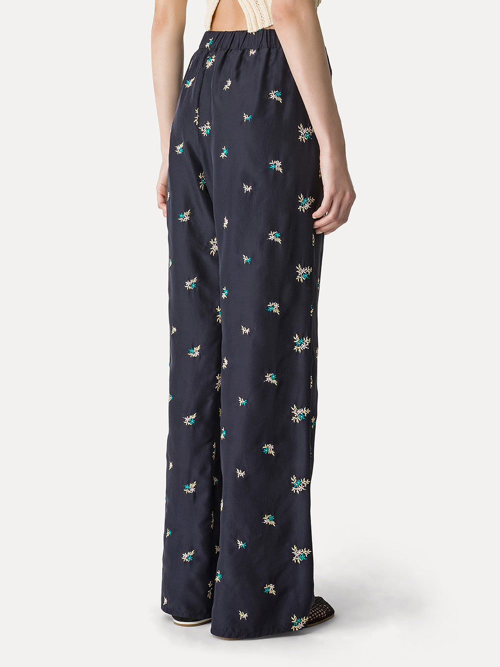 SMALL FLOWERS NIGHT TROUSERS