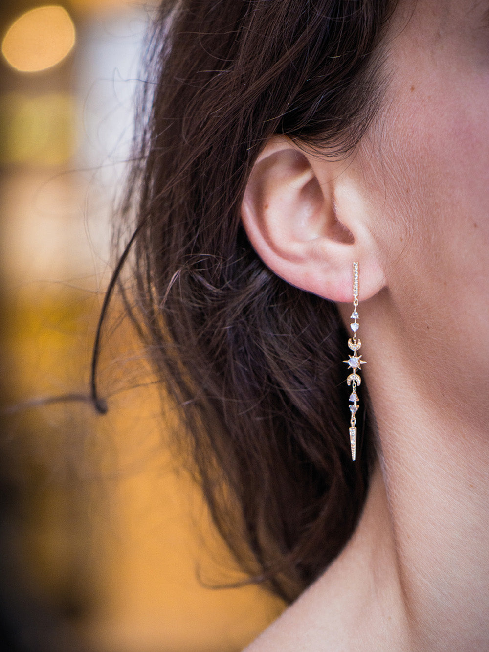 BOUCLES D'OREILLES STELLAR PIERRE DE LUNE