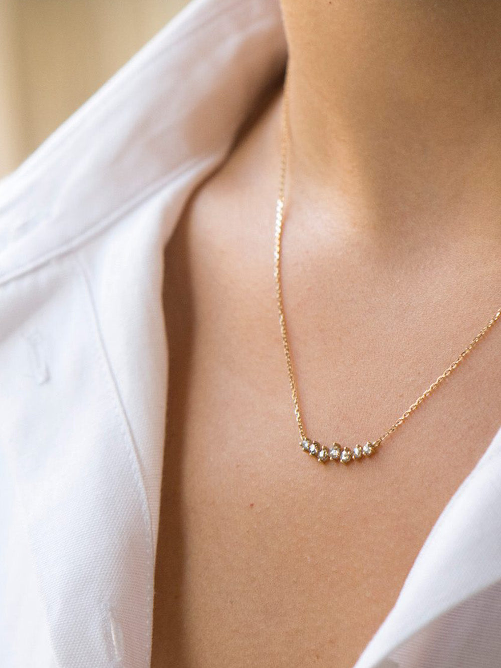 COLLIER TWISTED 7 DIAMANTS