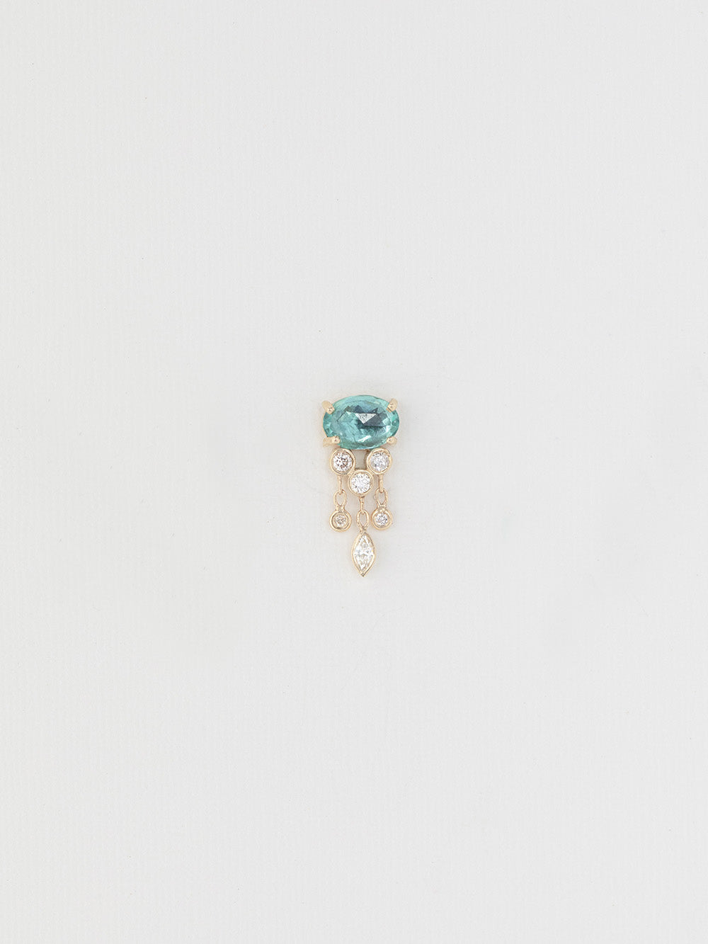 JELLY FISH EMERALD AND DIAMONDS EARRING