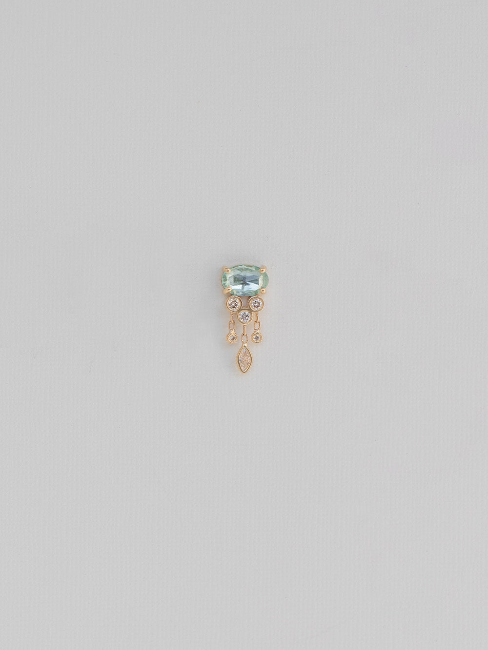 BOUCLE D'OREILLE JELLYFISH TOURMALINE BLEUE