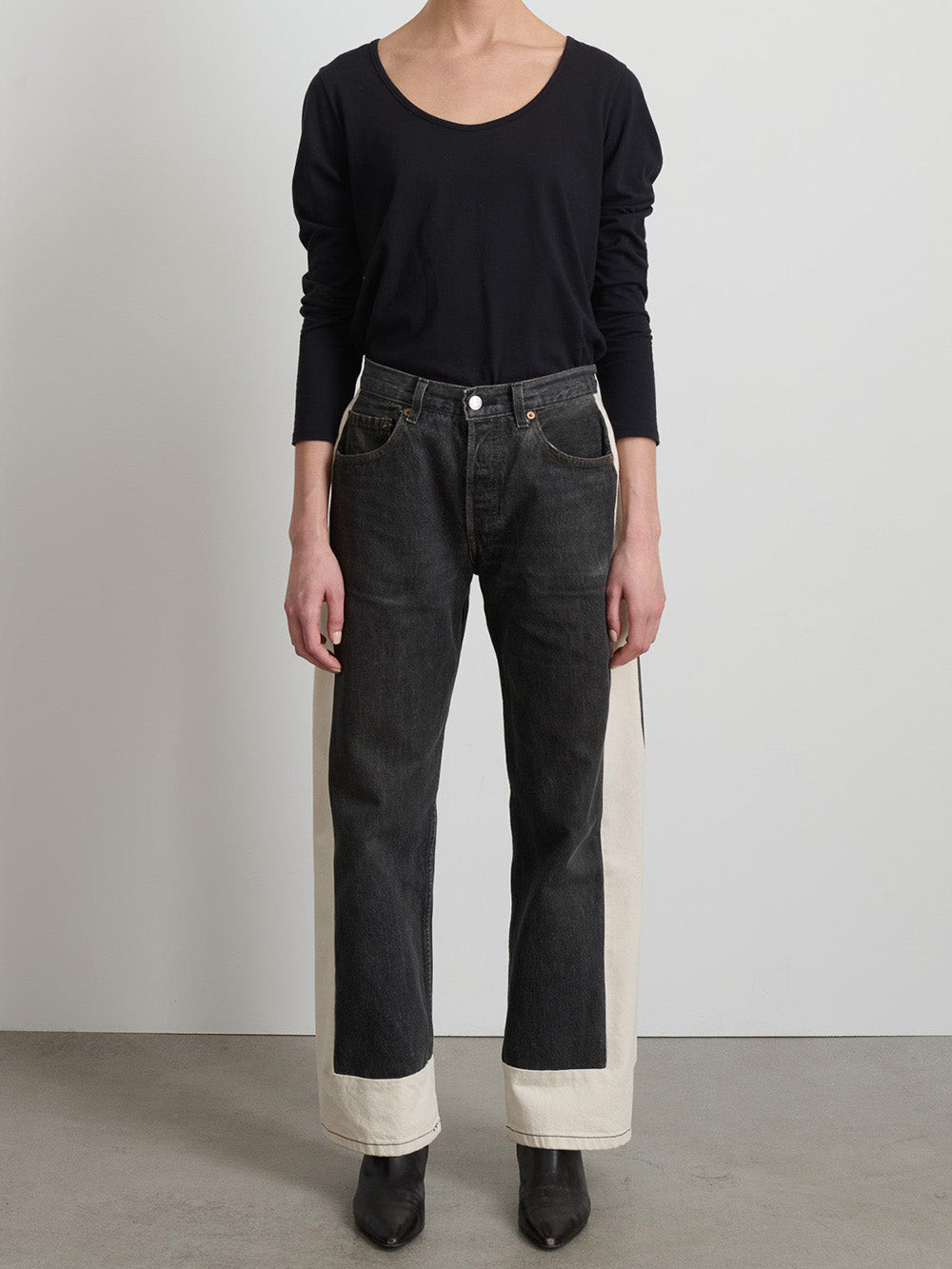 REWORKED SLOUCH VINTAGE BLACK-NATURAL JEANS