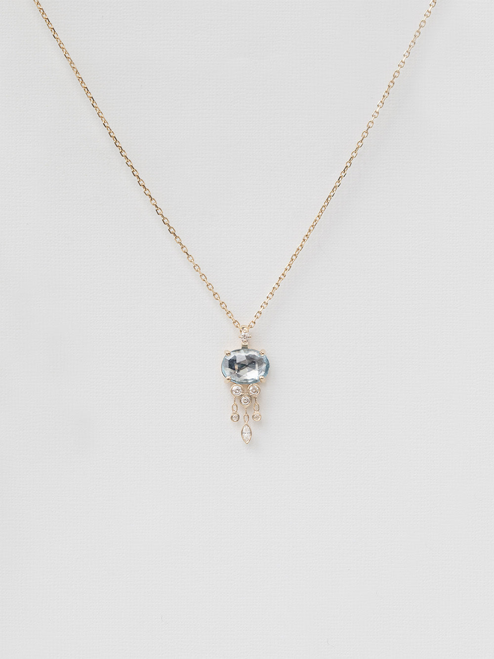 COLLIER JELLYFISH AIGUE-MARINE