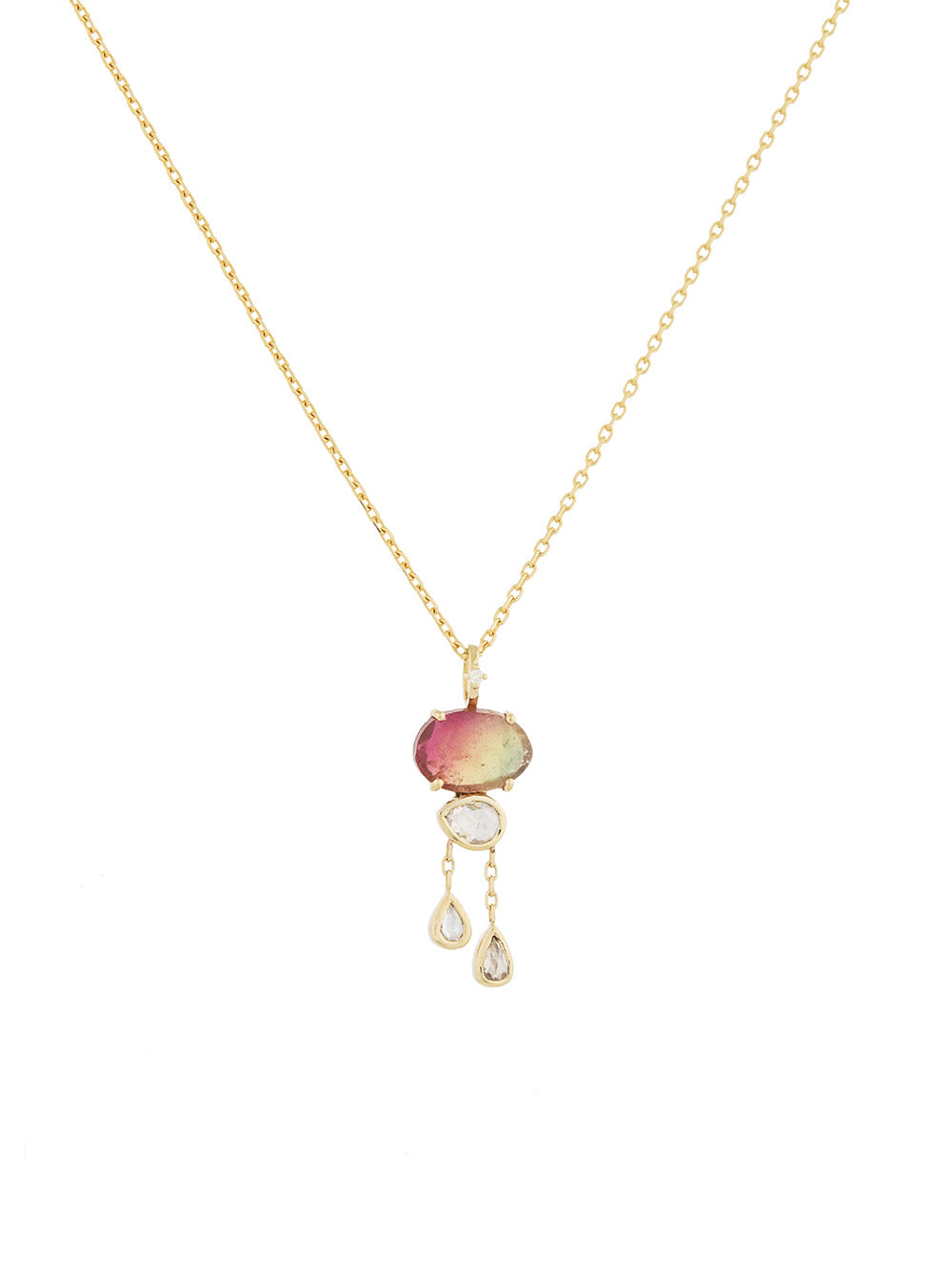 COLLIER CLOUD TOURMALINE ET DIAMANTS