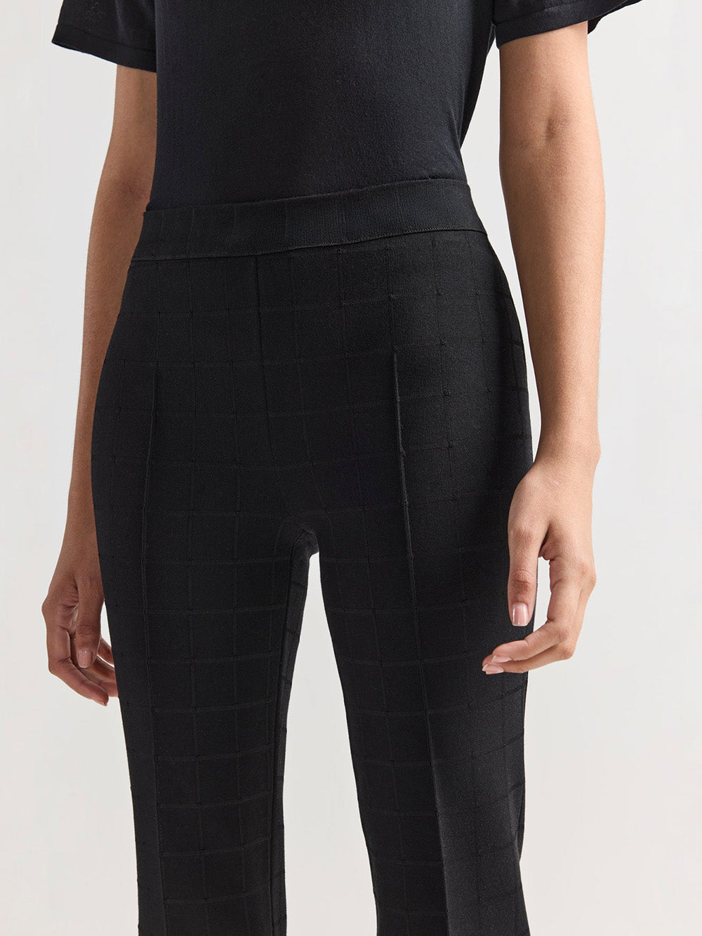 PANTALON LOUIS WINDOWPANE NOIR