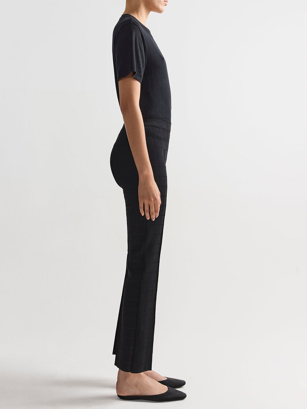 PANTALON LOUIS WINDOWPANE NOIR