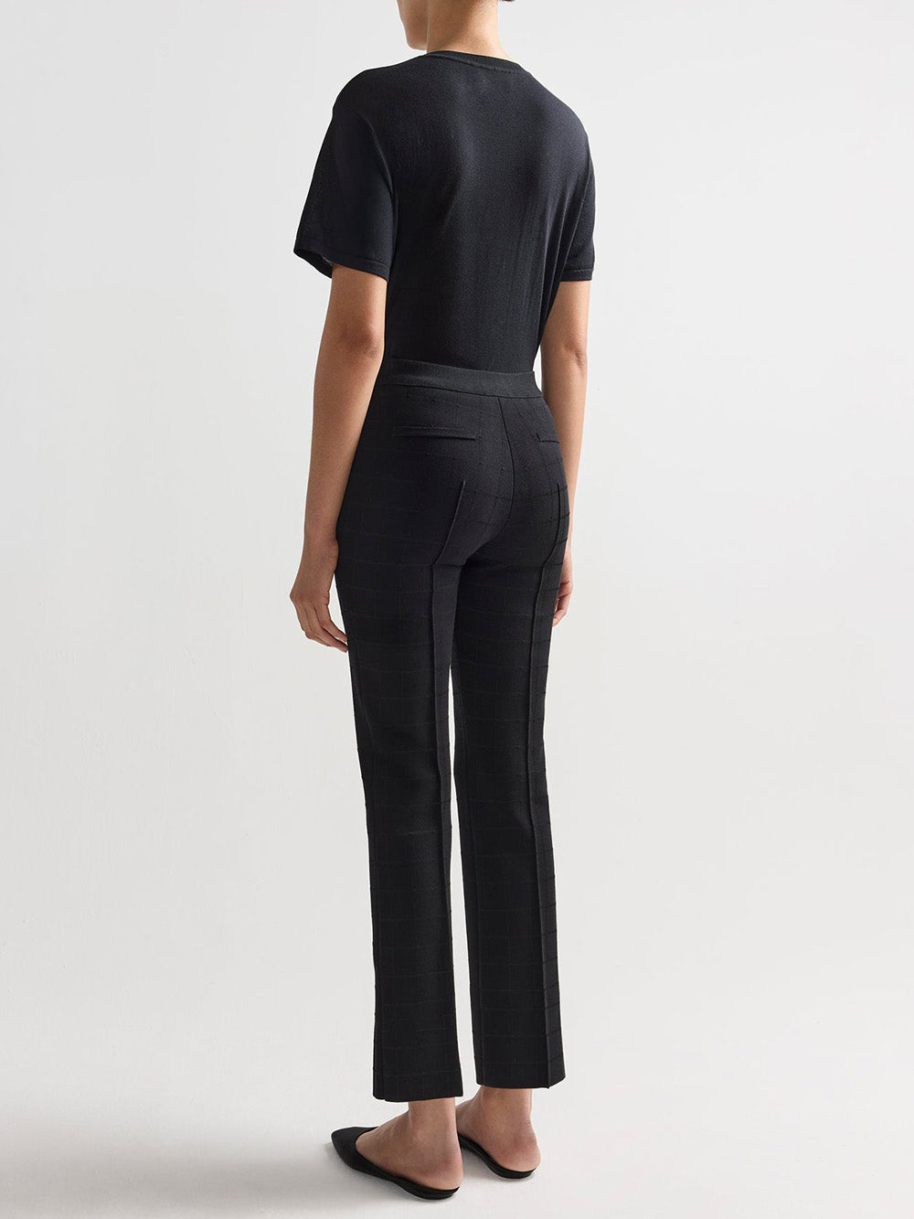 PANTALON LOUIS WINDOWPANE NOIR