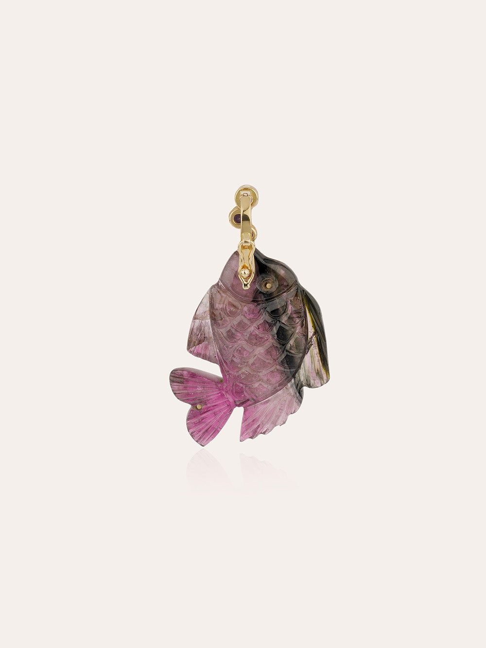 GM TOURMALINE & SAPPHIRES FISH PENDANT