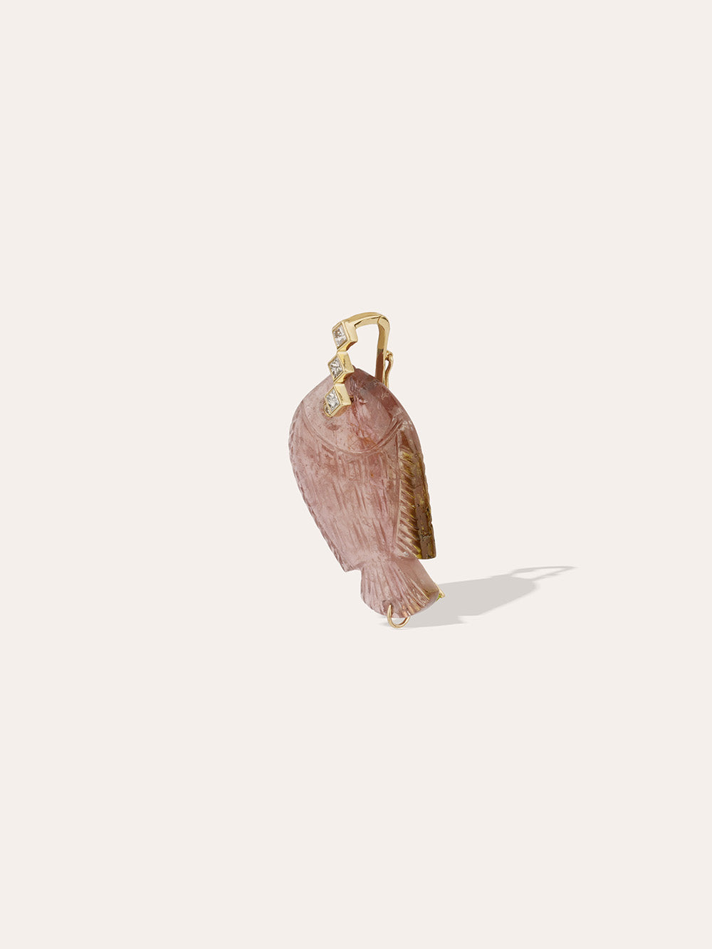 GM FISH PENDANT WITH DIAMONDS AND DIAMONDS