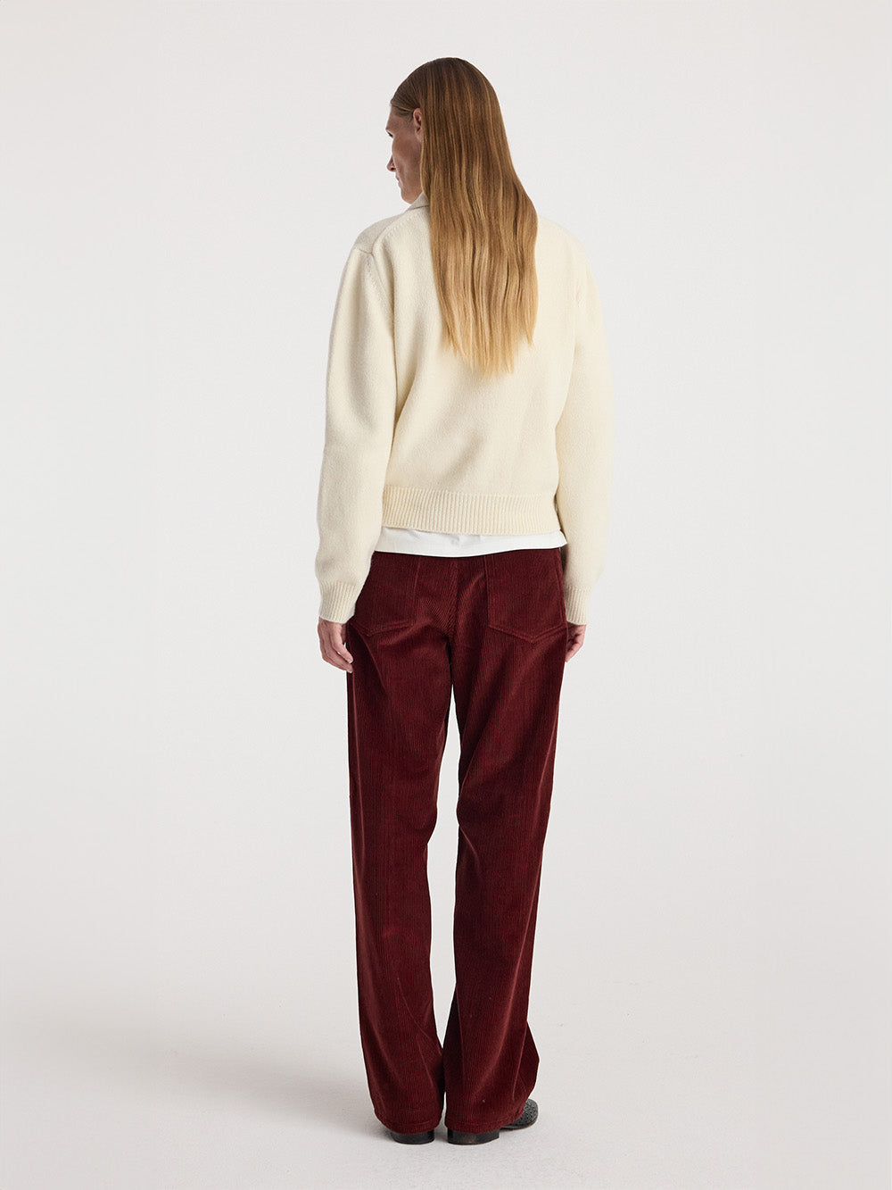 WINE BROWN CORDUROY TROUSERS