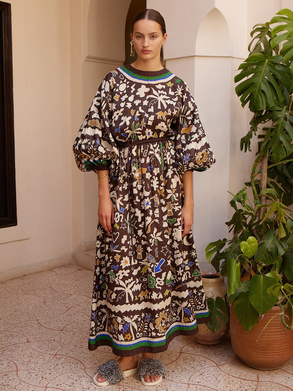 moroccan midi dress The perfect fall midi dress @camilacoelho in the Moroccan Midi Dress from @camilacoelhocollection's latest drop Shop the entire collection now at the link in our bio