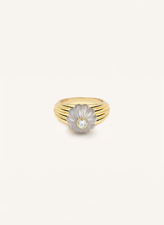GELATO MOONSTONE & DIAMOND RING