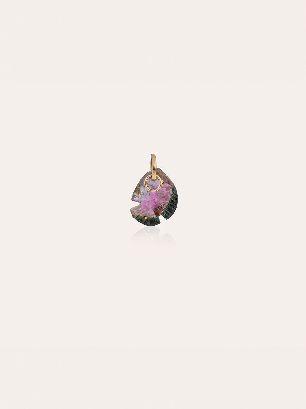 PENDENTIF POISSON PM TOURMALINE & DIAMANTS