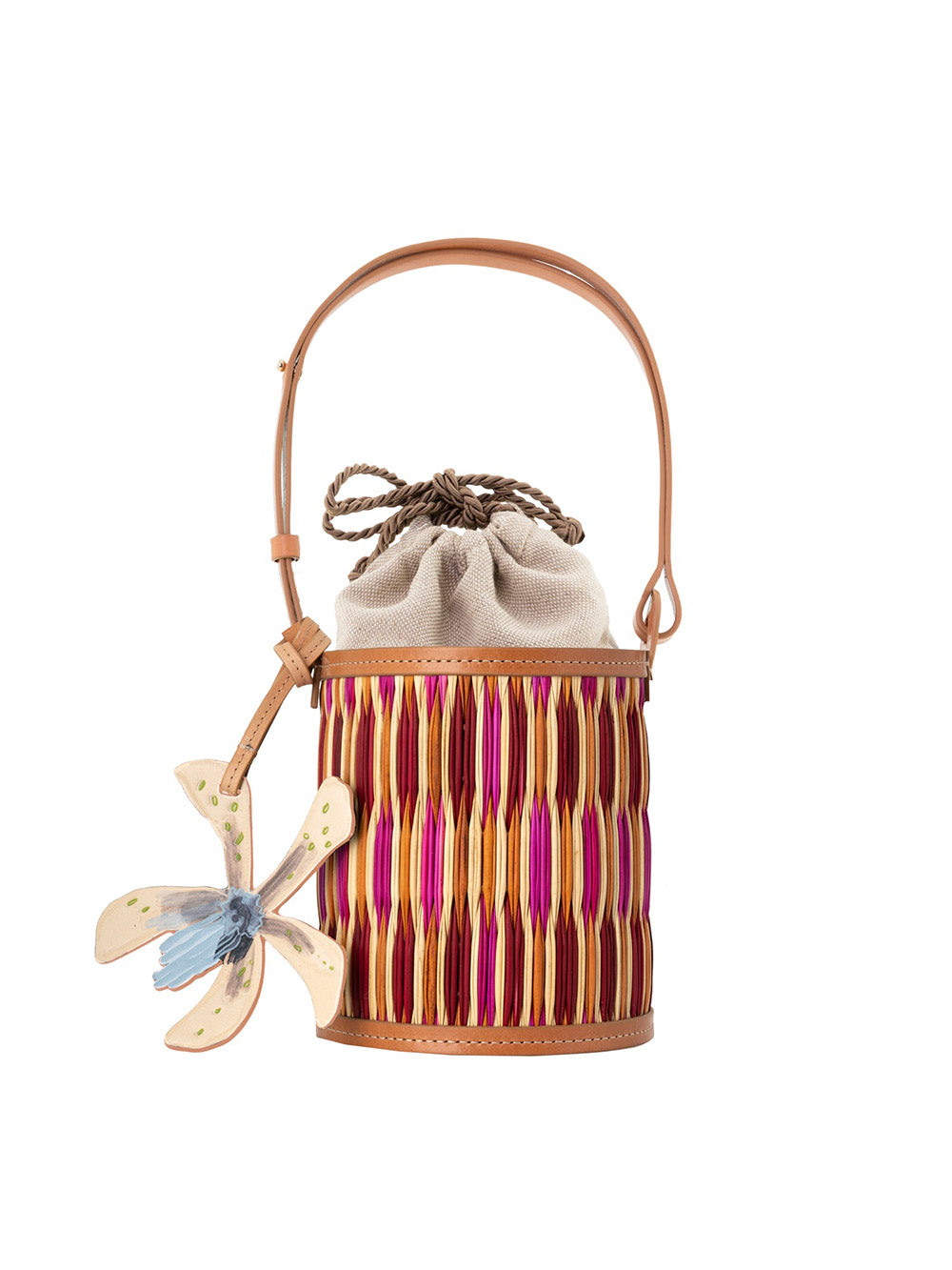 CUPID MADRAS PINK BUCKET BAG