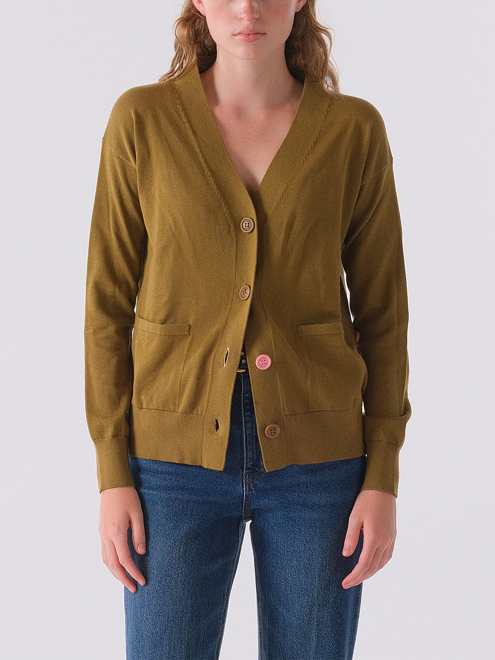 THE WRAP CARDIGAN OLIVE