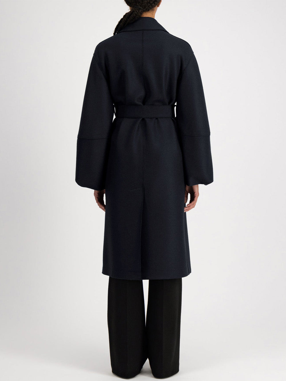 MANTEAU PUFF SLEEVES PRESSED BLEU FONCÉ
