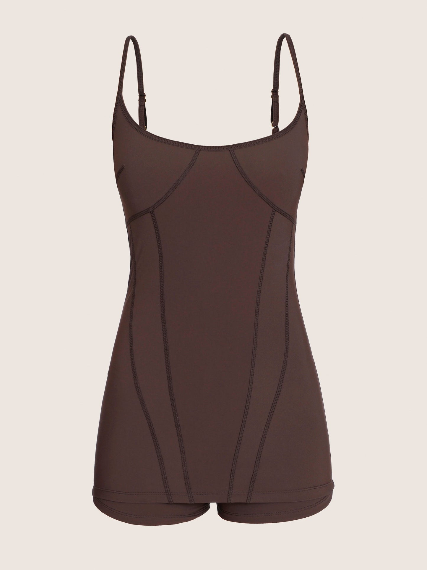 ROBE MAILLOT CORSET MARRON