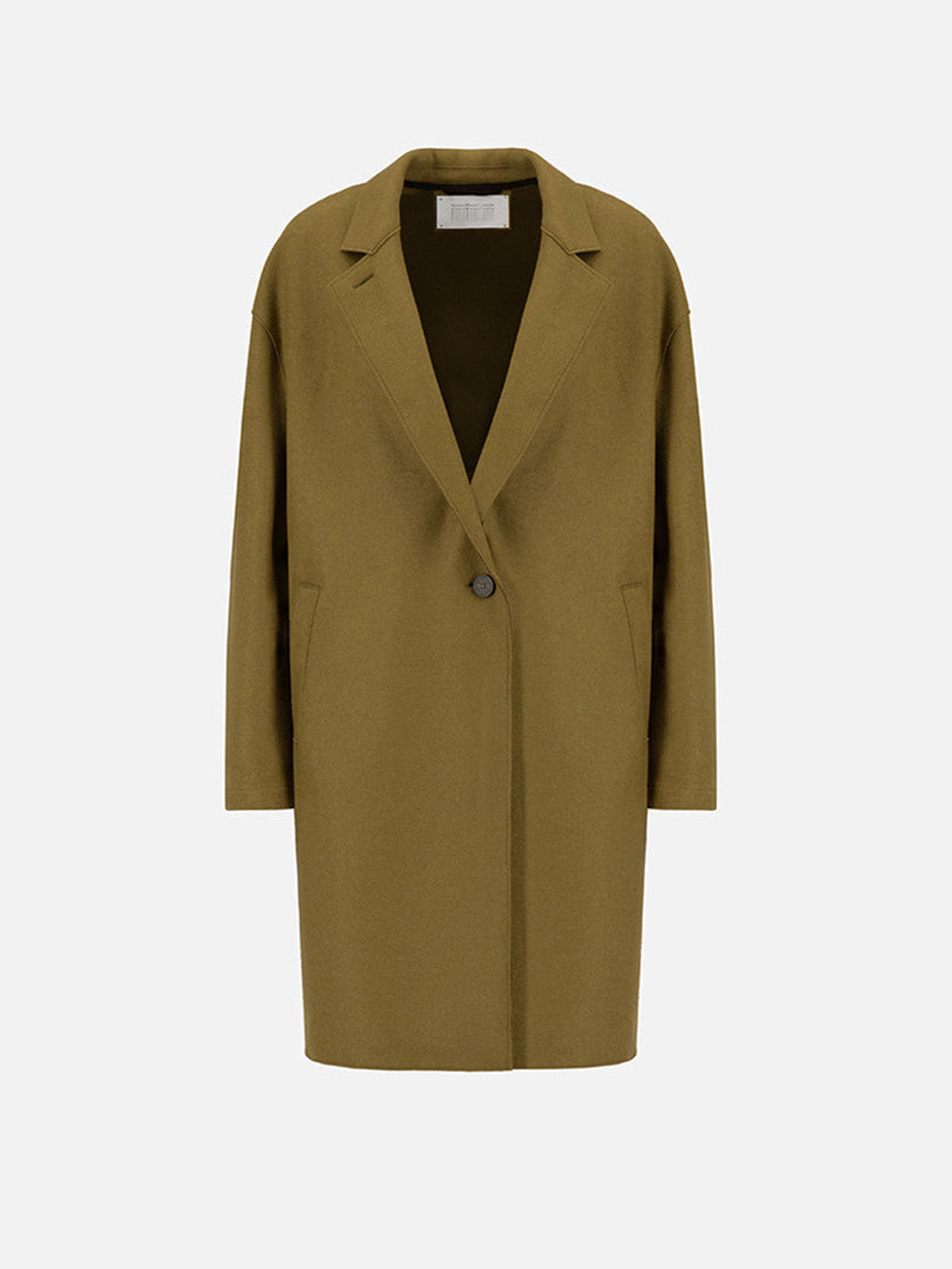 OLIVE CASHMERE OVERSIZED COAT