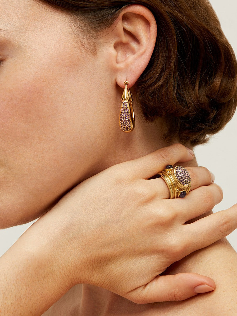 AMETHYST FOAM EARRINGS