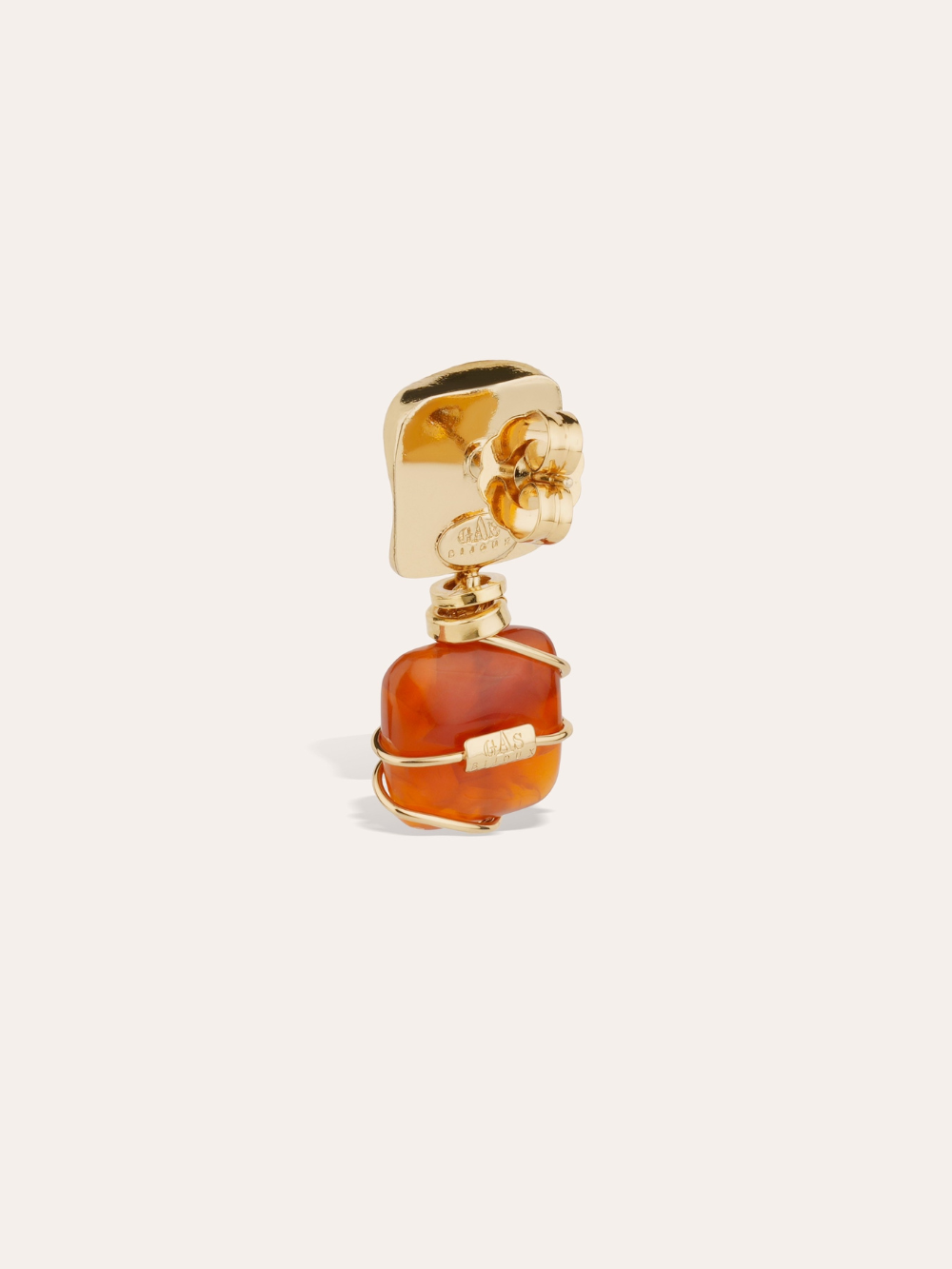 RAINBOW SQUARE CARNELIAN EARRINGS