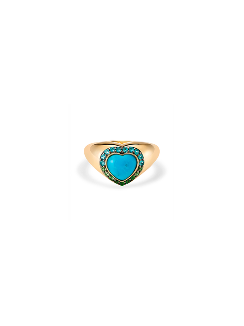 TURQUOISE LOVE SIGNET RING