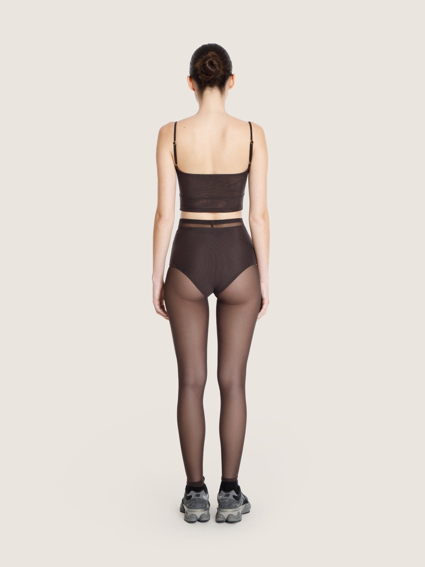 BROWN TULLE LEGGINGS