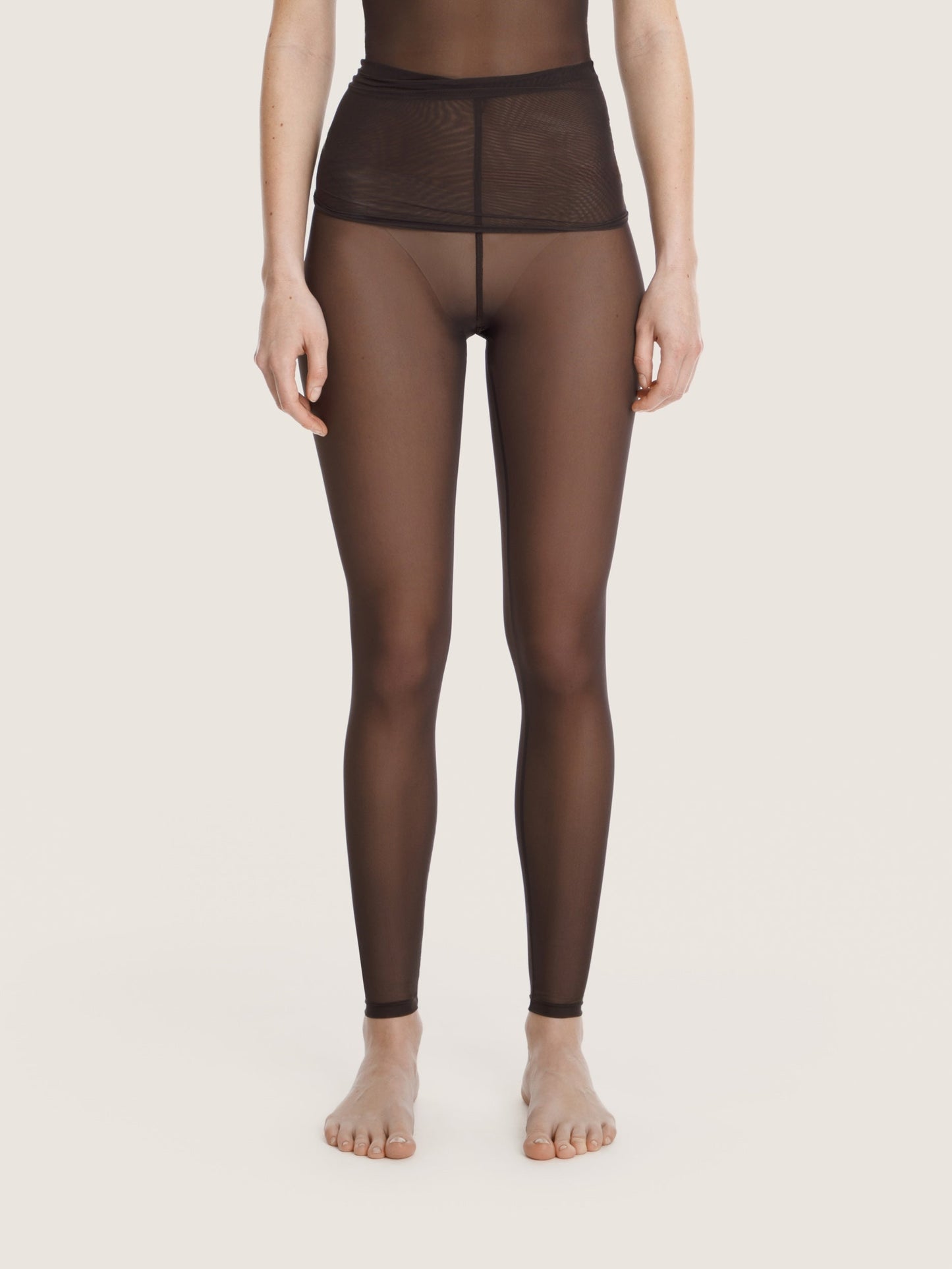 BROWN TULLE LEGGINGS