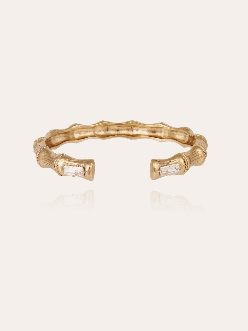 BAMBOO RHINESTONE BANGLE BRACELET