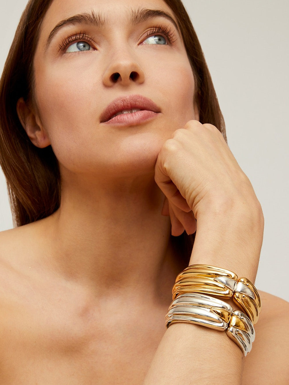 BICOLOR SILVER FOAM BRACELET