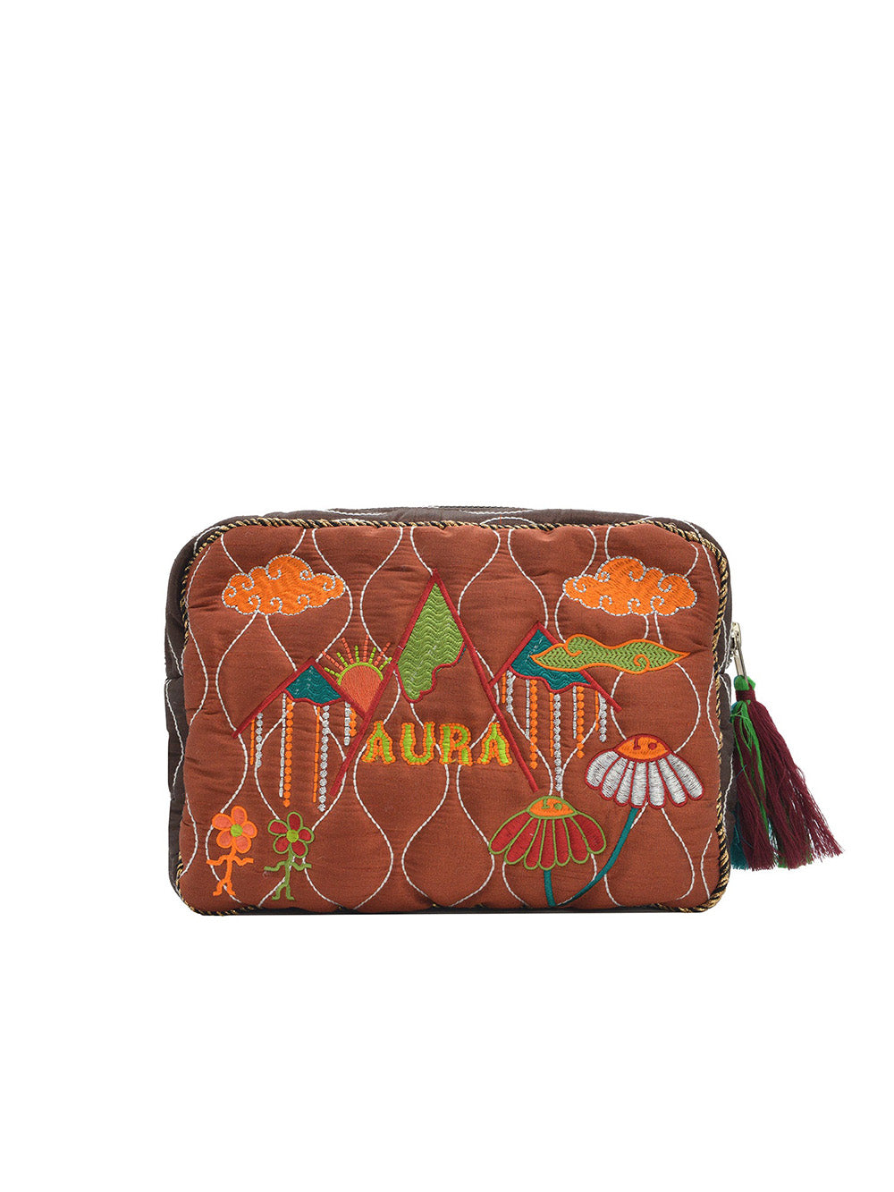 BIG POUCH HEAL SILK CHOCOLATE & YELLOW