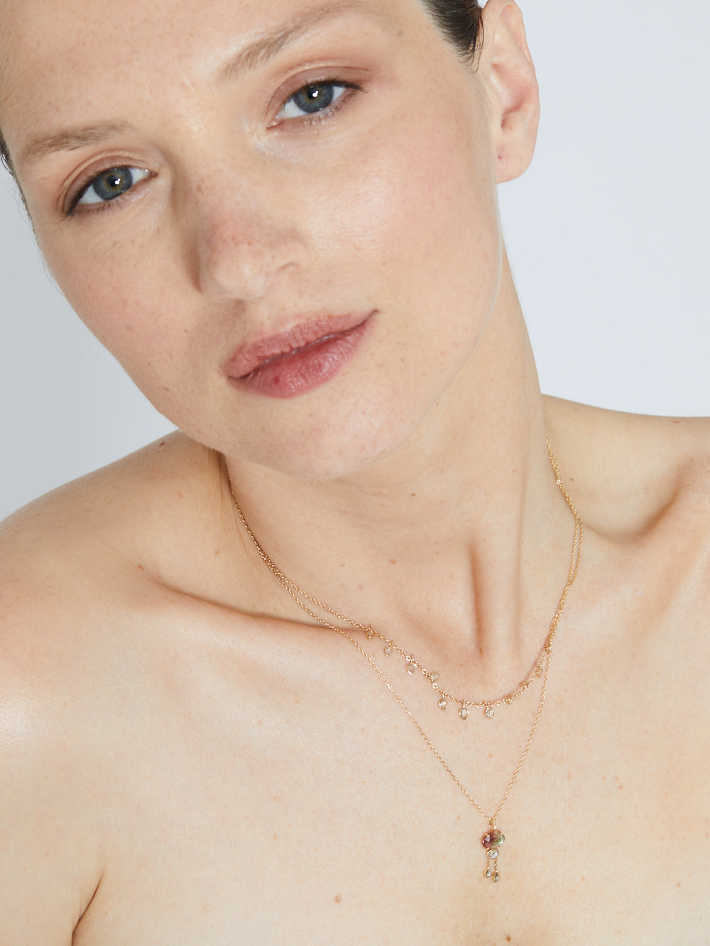 COLLIER CLOUD TOURMALINE ET DIAMANTS
