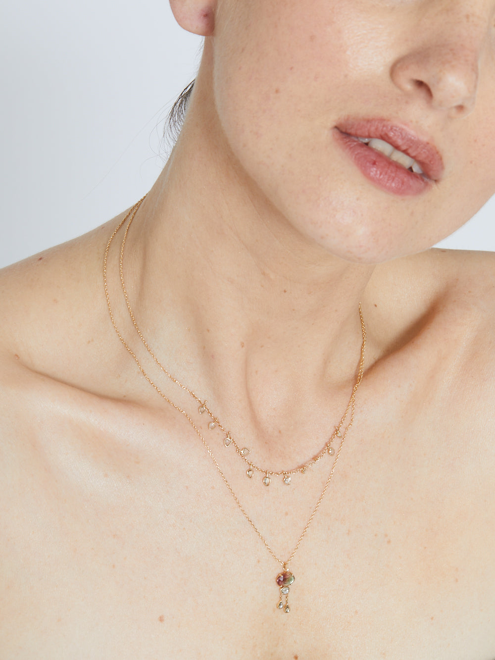 COLLIER CLOUD TOURMALINE ET DIAMANTS