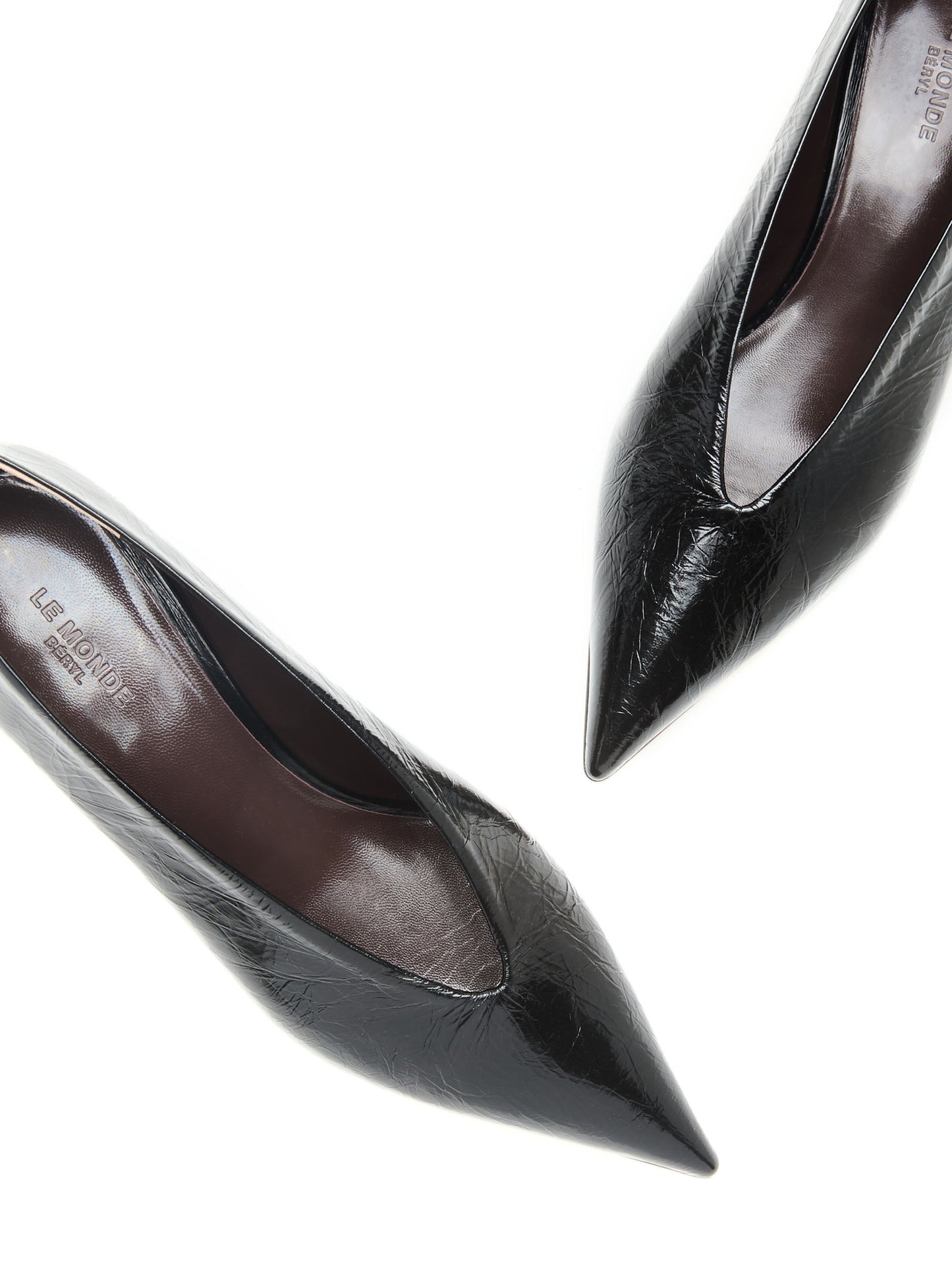 ESCARPINS BABOUCHE NOIR FROISSÉ