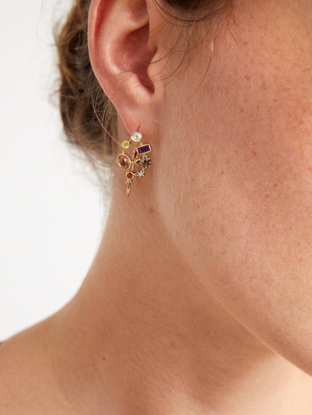 BOUCLES D'OREILLE POISSARDE 25MM SAPHIR