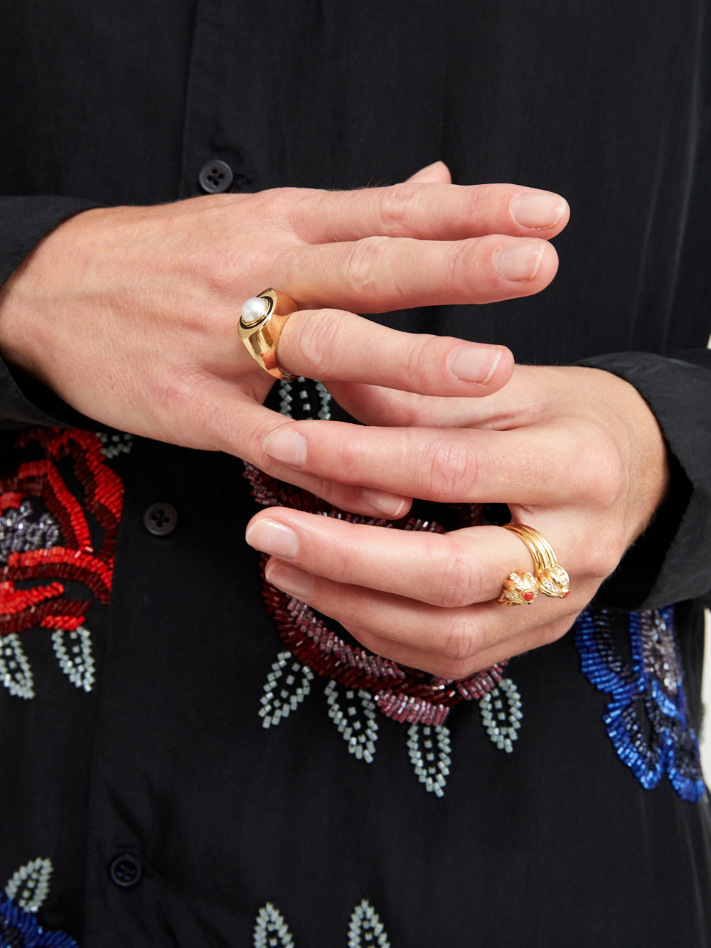 OUDJAT UMA AKOYA RING